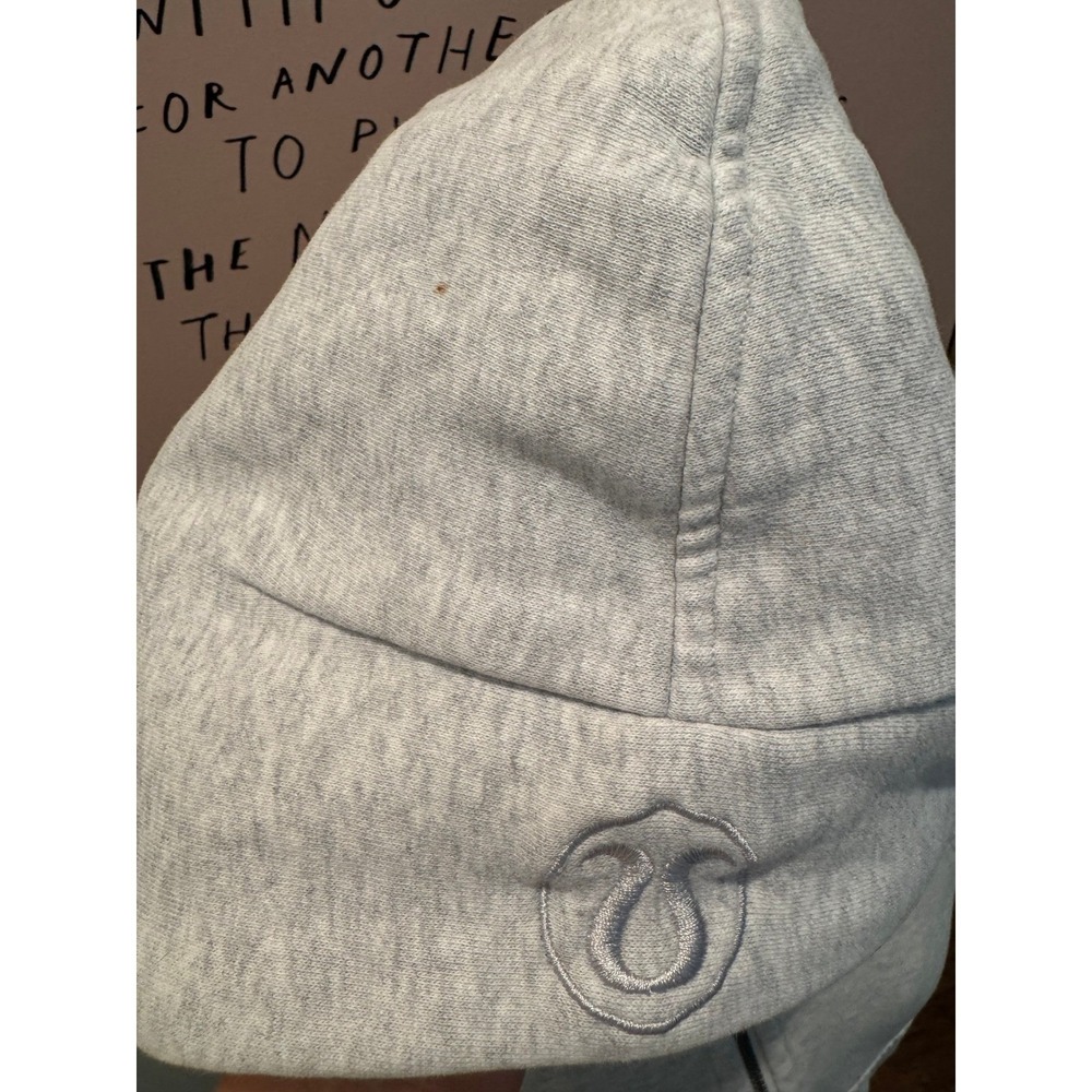 Lululemon‎ Scuba Hoodie Half Zip Cropped Gray Size M/L Oversized Funnel Neck - Picture 6 of 10
